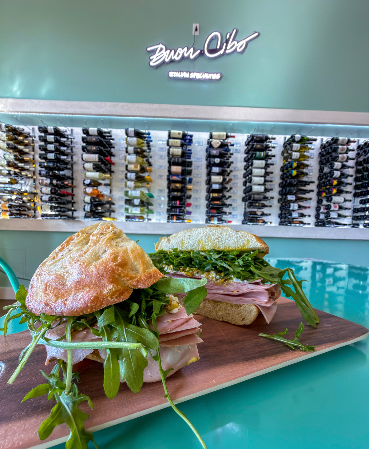 Mortadella sandwich at Buon Cibo Italian Specialties
