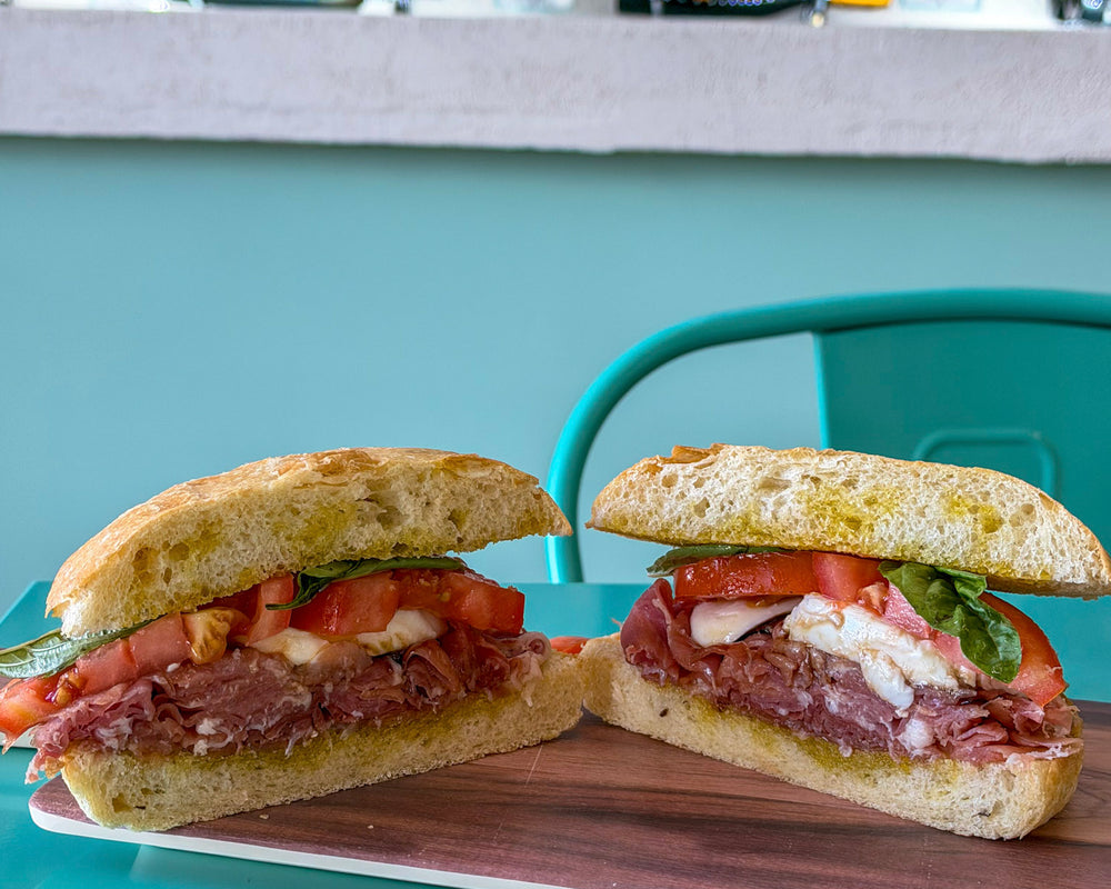 Prosciutto Caprese sandwich