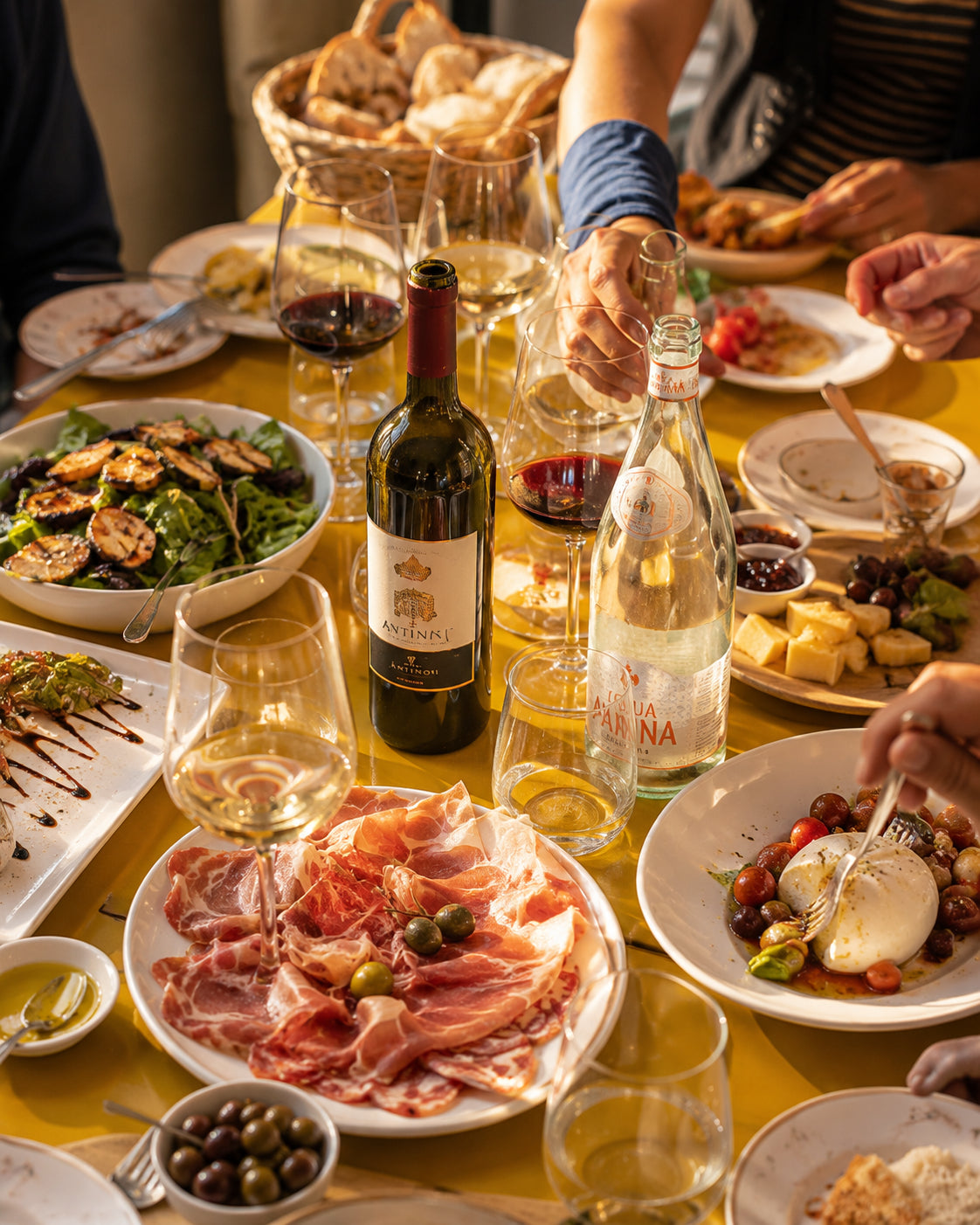 Guests enjoying a guided wine evening at Buon Cibo in Scripps Ranch.